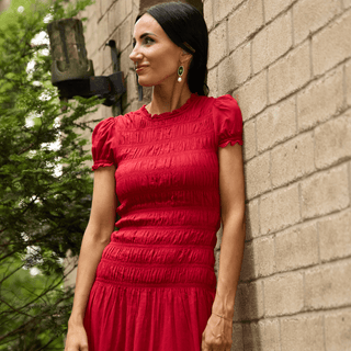 Gold Satin Auden - Nickel & Suede