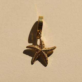 Gold Starfish Bikini Charm - Nickel & Suede