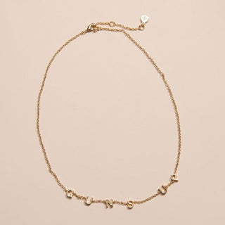 Gold Texas Tech University "Guns Up" Initial Necklace - Nickel & Suede