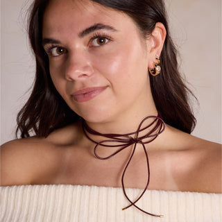 Granada Casanova Cord Necklace - Nickel & Suede