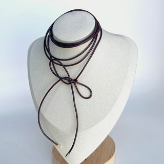 Granada Casanova Cord Necklace - Nickel & Suede