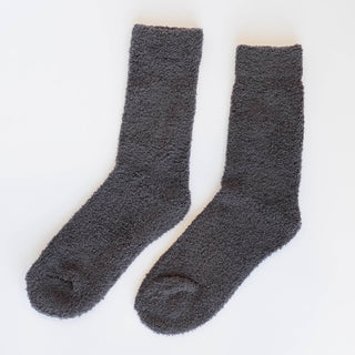 Gray Cozy Socks - Nickel & Suede