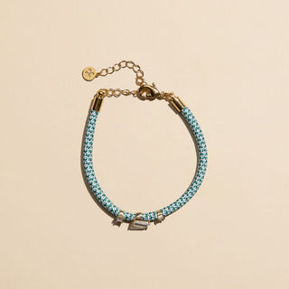 Green & White Luxe Minimalist Cord Bracelet - Nickel & Suede