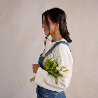 Hammered Gold Olivia - Nickel & Suede