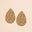 Hammered Gold Post Teardrop