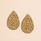 Hammered Gold Post Teardrop