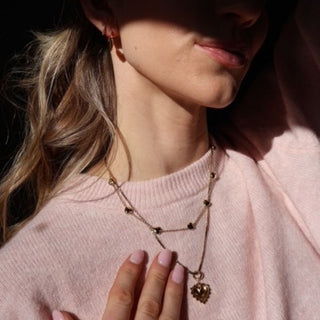 Heart Delicate Saturn Chain Necklace