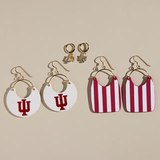 Indiana University Gift Set - Nickel & Suede