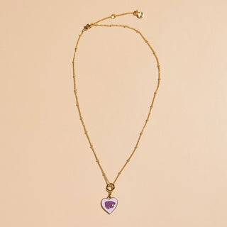 Kansas State University Charm Necklace - Nickel & Suede