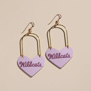 Lavender Kansas State University Wildcat Heartthrobs - Nickel & Suede