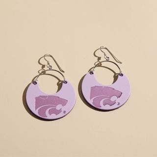 Lavender Kansas State University Wildcat Ninas - Nickel & Suede