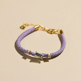 Lavender Luxe Minimalist Cord Bracelet - Nickel & Suede