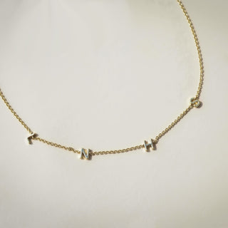 LNHS Initial Necklace - Nickel & Suede