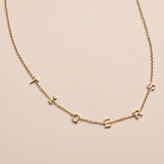 LSU "TIGERS" Initial Necklace - Nickel & Suede