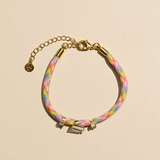 Luxe Rainbow Minimalist Cord Bracelet - Nickel & Suede