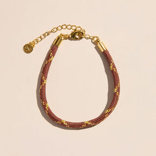 Metallic Chocolate Minimalist Cord Bracelet - Nickel & Suede