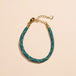 Metallic Teal Minimalist Cord Bracelet