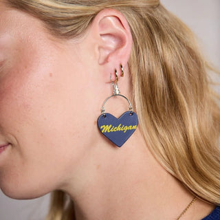 Michigan Blue University of Michigan Script Lover - Nickel & Suede