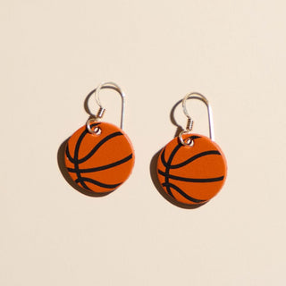 Mini Slam Dunk Earrings - Nickel & Suede