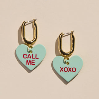 Mint Conversation Heart Quinn - Nickel & Suede