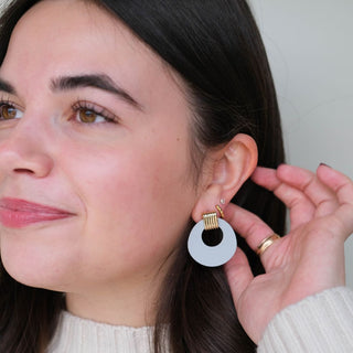 Morning Fog Evan - Nickel & Suede