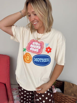 Mother Patch Tee - Nickel & Suede