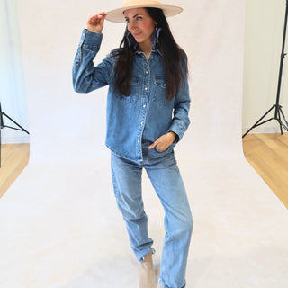 Navy Bandana Earrings - Nickel & Suede