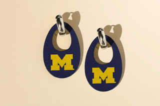 Navy University of Michigan Olivia - Nickel & Suede