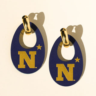 Navy US Naval Academy Olivia - Nickel & Suede
