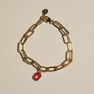 Ohio State University Charm Bracelet - Nickel & Suede