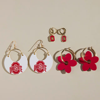 Ohio State University Gift Set - Nickel & Suede