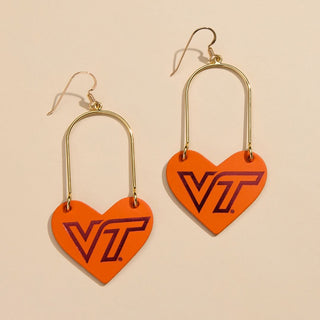 Orange Virginia Tech Heattthrobs - Nickel & Suede