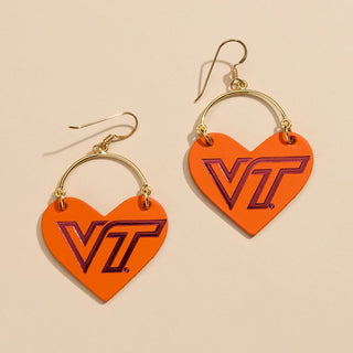 Orange Virginia Tech Lover - Nickel & Suede
