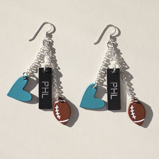 Philadelphia Commemorative Earrings - Nickel & Suede