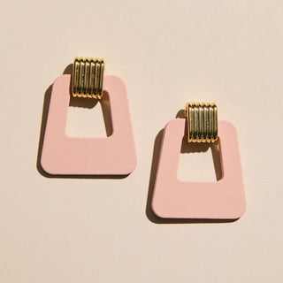 Pink Clay Avery - Nickel & Suede