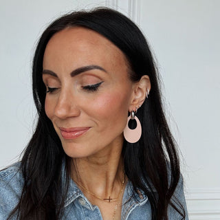 Pink Clay Olivia - Nickel & Suede