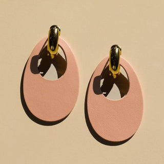 Pink Clay Olivia - Nickel & Suede