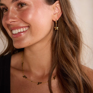 Purdue University Gem Delicate Saturn Chain Necklace - Nickel & Suede