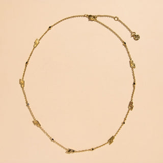 Purdue University Gem Delicate Saturn Chain Necklace - Nickel & Suede
