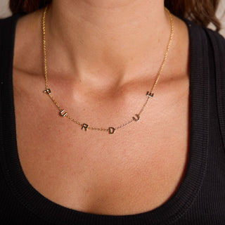 Purdue University Initial Necklace - Nickel & Suede