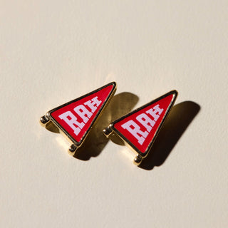 RAH Pennant Studs - Nickel & Suede