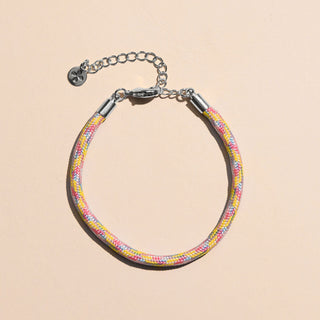 Rainbow Minimalist Cord Bracelet - Nickel & Suede