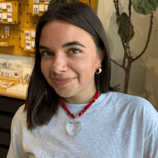 Red Bandana Necklace - Nickel & Suede
