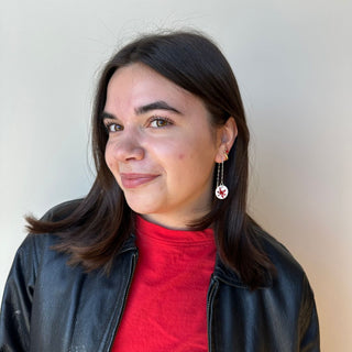 Red Ohio State University Buckeye Sticker Threaders - Nickel & Suede