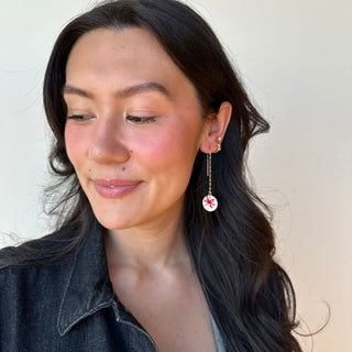 Red Ohio State University Buckeye Sticker Threaders - Nickel & Suede