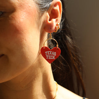 Red Texas Tech Lover - Nickel & Suede