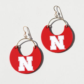 Red University of Nebraska Ninas - Nickel & Suede