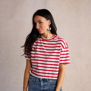 Red, White & Blue Rally Lover - Nickel & Suede
