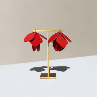 Ruby Red Margot Extra Petal Bundles - Nickel & Suede