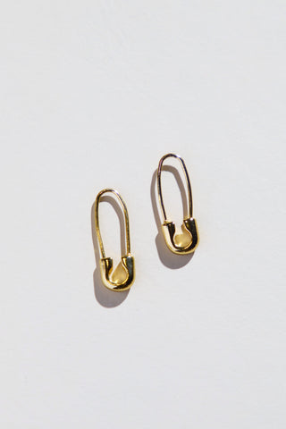 Safety Pin Threader Earrings - Nickel & Suede